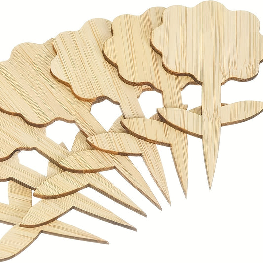 1pk-20st Trä Etiketter - 10cm - CC Krukan