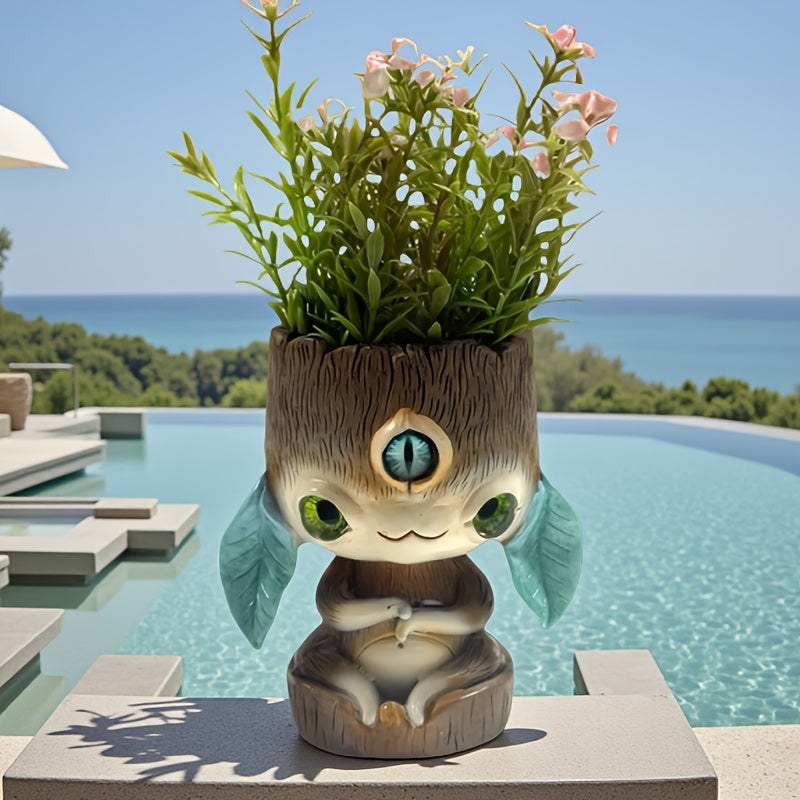 Resin Gnomplanter Blomkruka - 5,5cm - CC Krukan