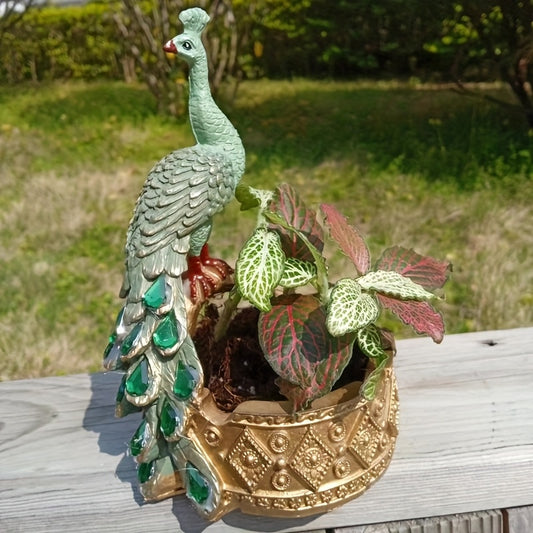 Påfågel Blomkruka -13cm - CC Krukan