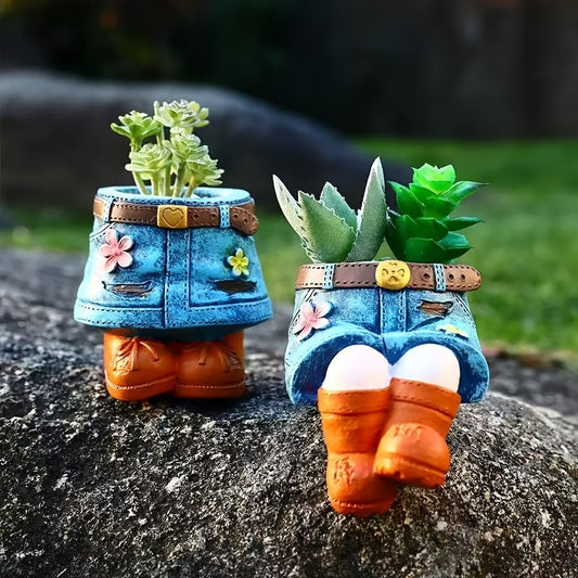 Jeans Blomkrukor - 4 Modeller - CC Krukan
