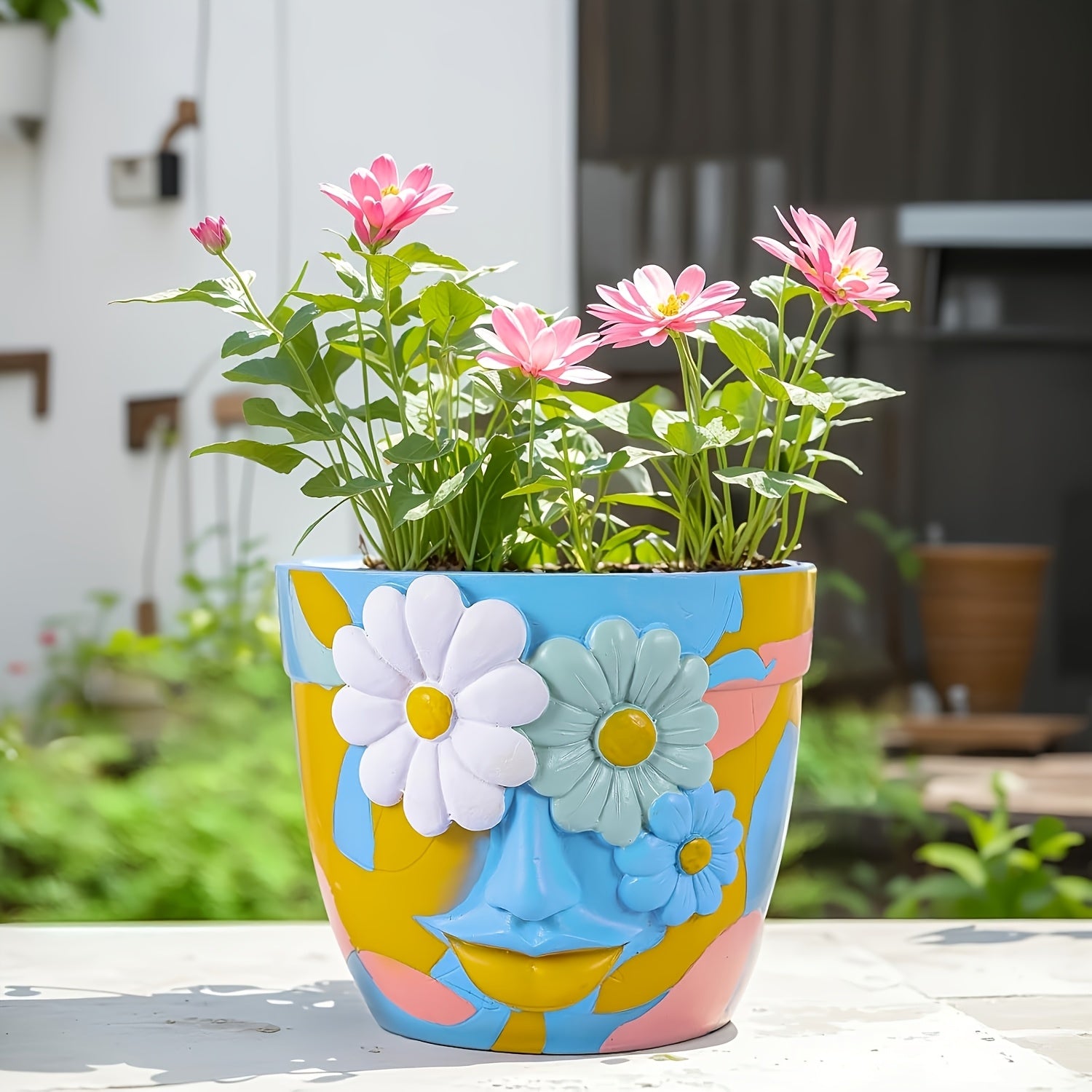 Blommigt Ansikte - 13cm - CC Krukan