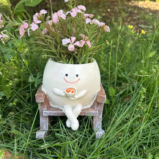 Leende Ansikte Blomkruka - 11,5cm - CC Krukan