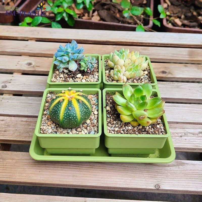 1pk-5st (4st Blomkrukor + 1 Bricka) - 8/20cm - 2 Olika Färger - CC Krukan