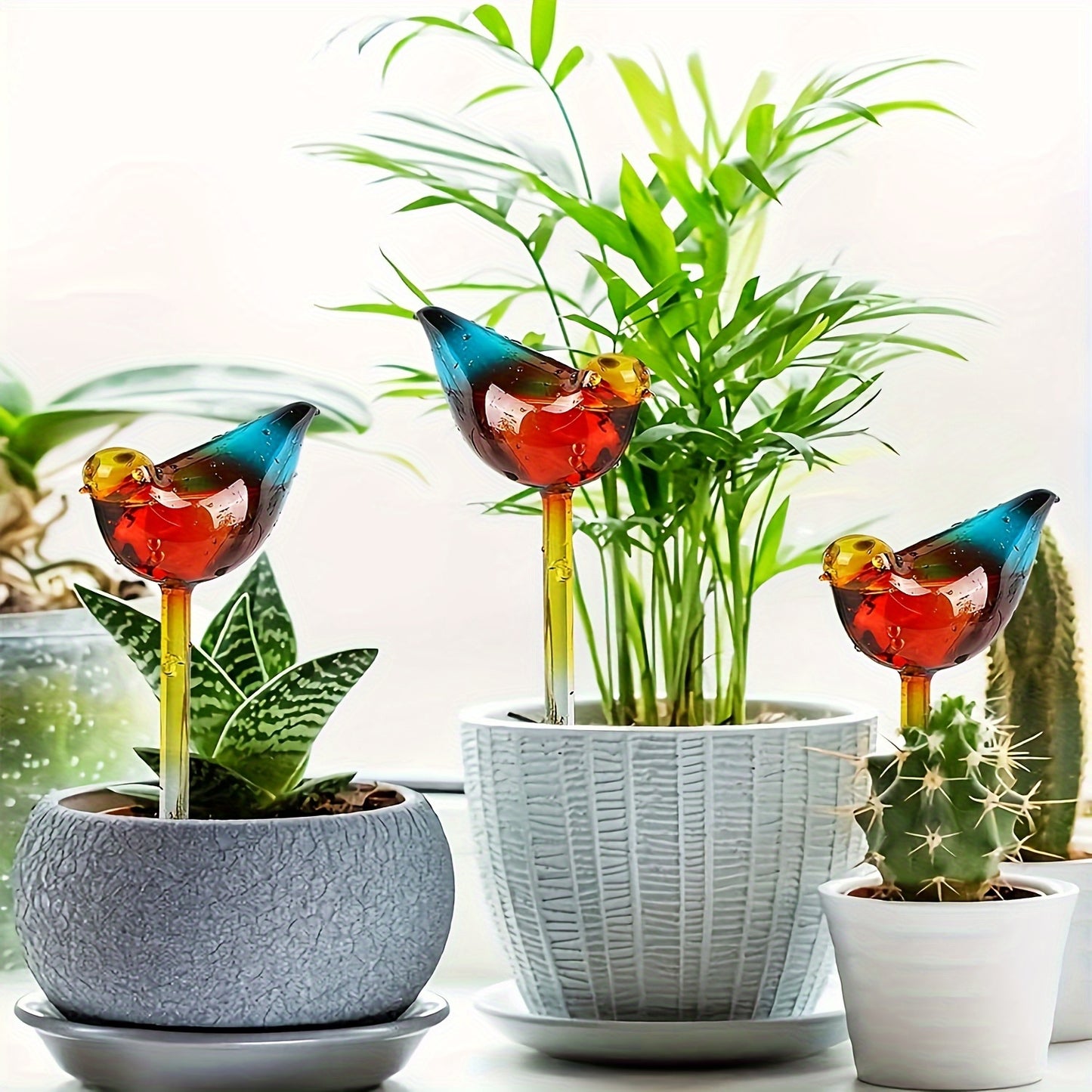 1pk-3st Fåglar Självbevattning - 23cm - CC Krukan