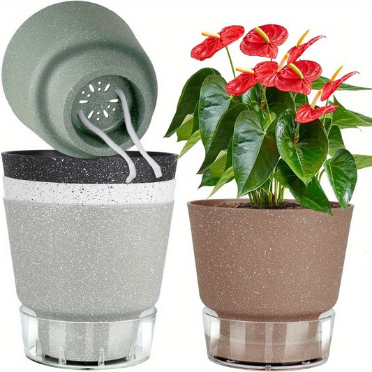 1pk-5st Självbevattningskrukor - 15cm - 2 Olika Färger - CC Krukan