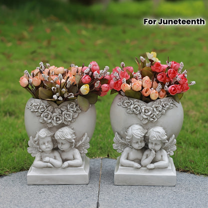 Änglar på Blomkrukan - 17,5cm - CC Krukan
