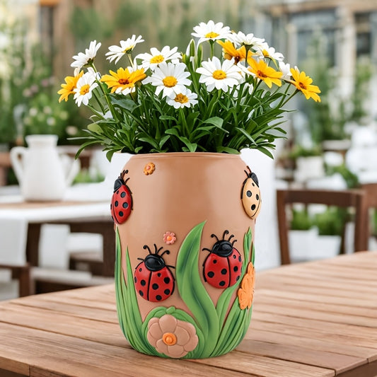 Nyckelpigor Blomkruka - 19cm - CC Krukan
