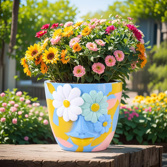 Blommigt Ansikte - 13cm - CC Krukan